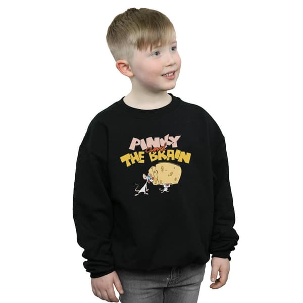 Animaniacs Pojkar Pinky And The Brain - Sweatshirt med osthuvud