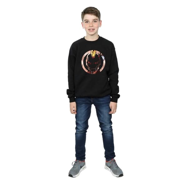 Marvel Boys Iron Man Montage Symbol Sweatshirt