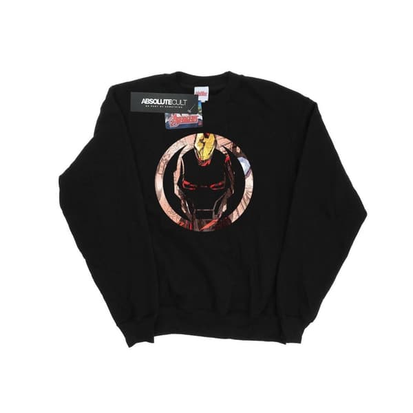 Marvel Boys Iron Man Montage Symbol Sweatshirt Black 12-13 Years