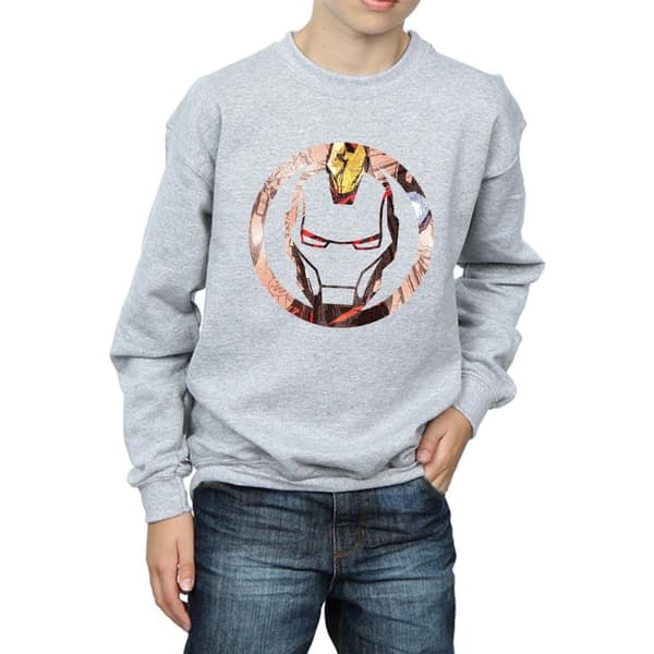 Marvel Boys Iron Man Montage Symbol Sweatshirt