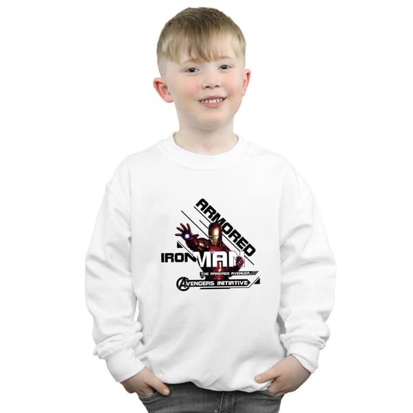 Marvel Pojkar Avengers Iron Man - Sweatshirt med Avenger-pansar