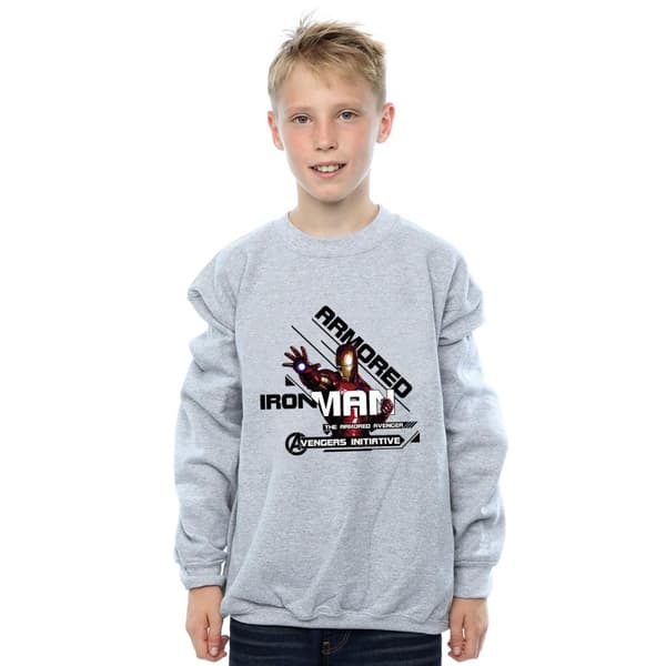 Marvel Pojkar Avengers Iron Man - Sweatshirt med Avenger-pansar