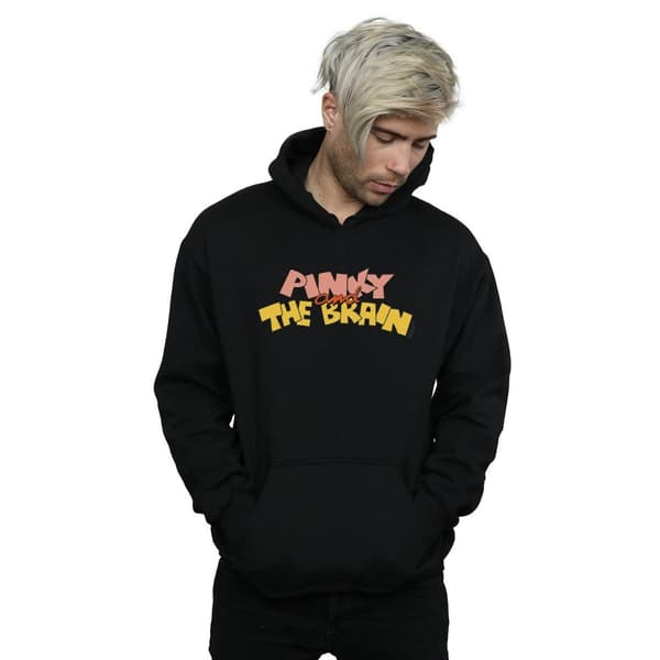 Animaniacs Mens Pinky And The Brain Logo Hoodie