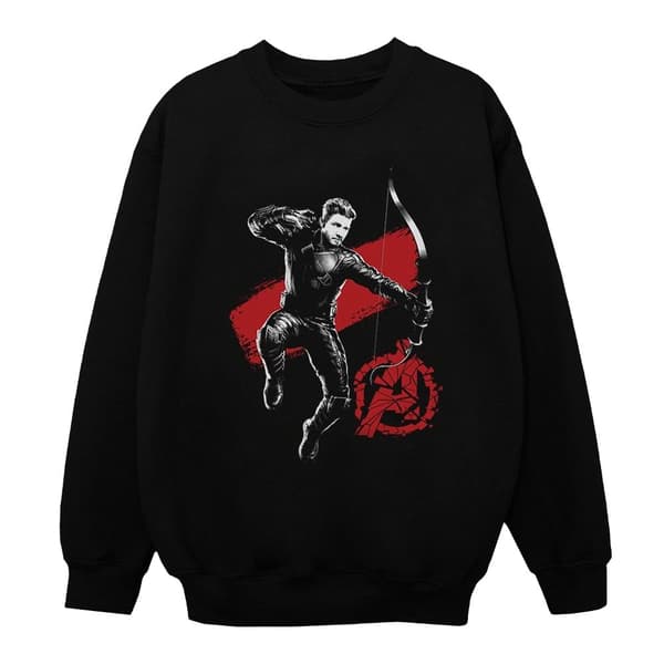 Marvel Boys Avengers Endgame Mono Hawkeye Sweatshirt Black 5-6 Years