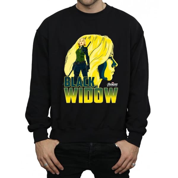 Marvel Mens Avengers Infinity War Black Widow Character Sweatshirt
