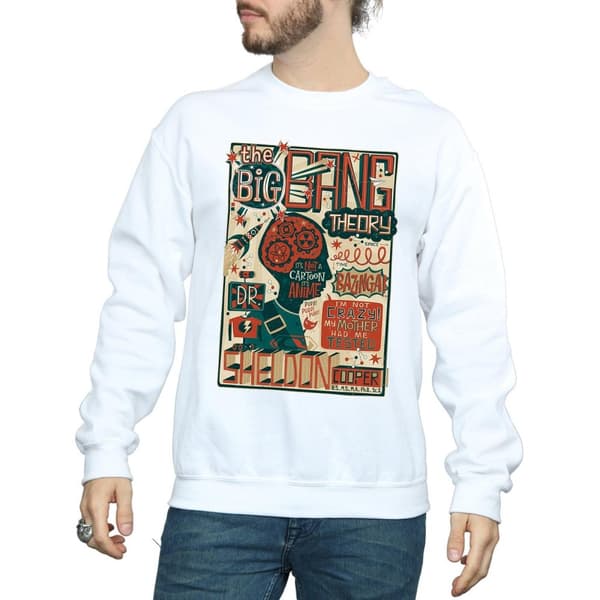 Big Bang Theory Mens Infographic Poster Sweatshirt