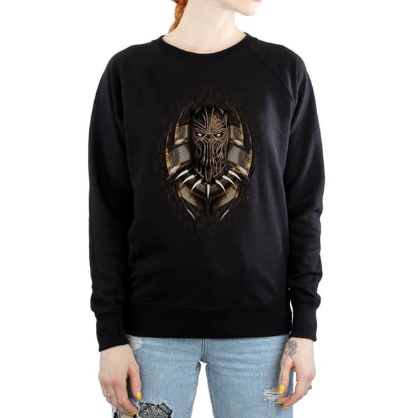 Marvel Womens/Ladies Black Panther Gold Killmonger Sweatshirt