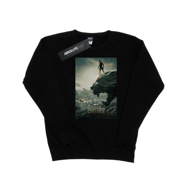 Marvel Black Panther Poster - Sweatshirt för kvinnor/damer Black XL