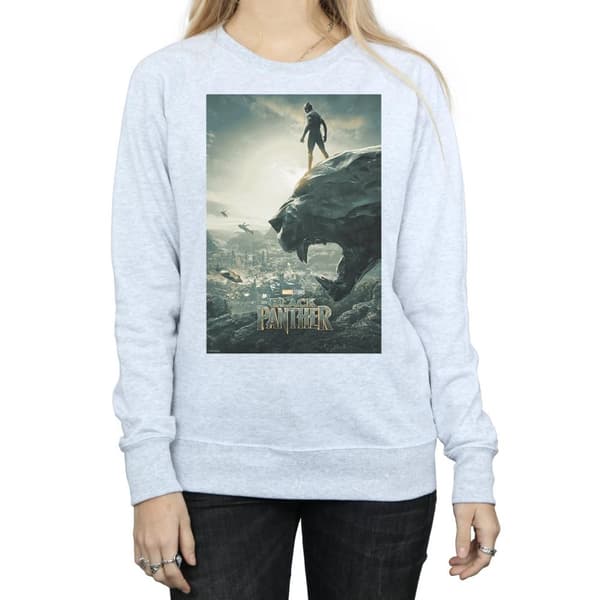 Marvel Womens/Ladies Black Panther Poster Sweatshirt