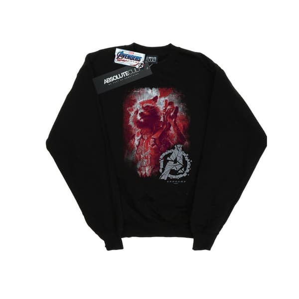 Marvel Mens Avengers Endgame Rocket Brushed Sweatshirt Black 4XL