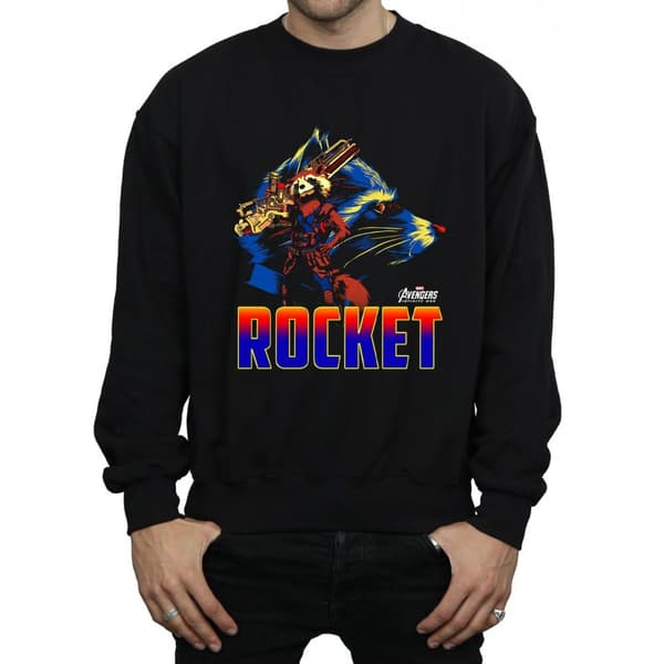 Marvel Mens Avengers Infinity War Rocket Character Sweatshirt