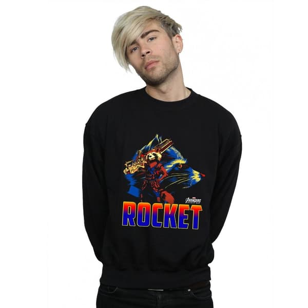 Marvel Mens Avengers Infinity War Rocket Character Sweatshirt