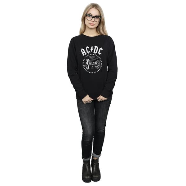 AC/DC Womens/Ladies We Salute You Cannon Sweatshirt