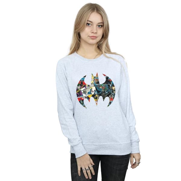 DC Comics Womens/Ladies Batman Comic Book Logo Sweatshirt