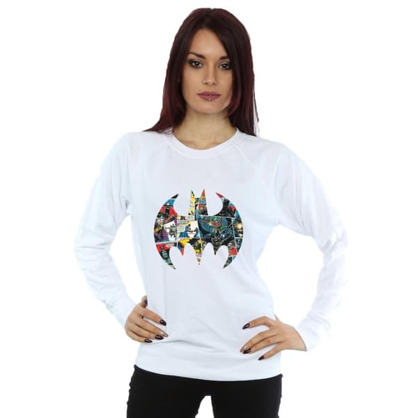 DC Comics Womens/Ladies Batman Comic Book Logo Sweatshirt