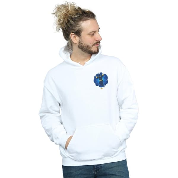 Disney Mens Aladdin Movie Genie Breast Print Hoodie