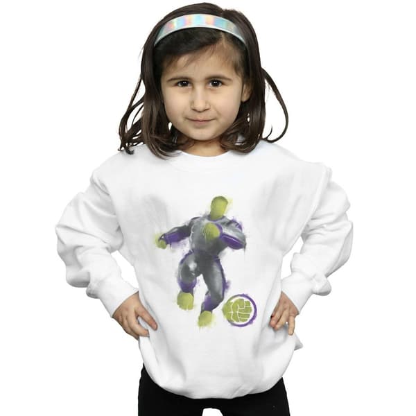 Marvel Girls Avengers Endgame Painted Hulk Sweatshirt