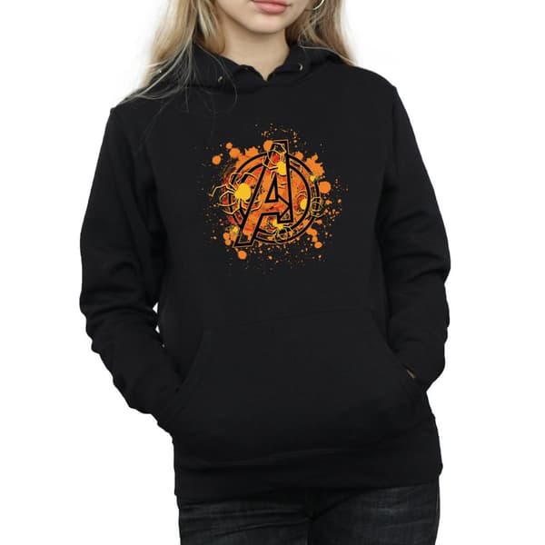 Marvel Kvinnor/Ladies Avengers Assemble Halloween Spider Logo Hoodie