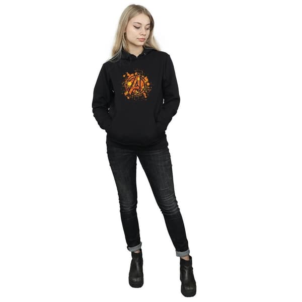 Marvel Kvinnor/Ladies Avengers Assemble Halloween Spider Logo Hoodie