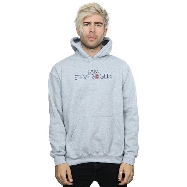 Marvel Mens Avengers Infinity War I Am Steve Rogers Hoodie