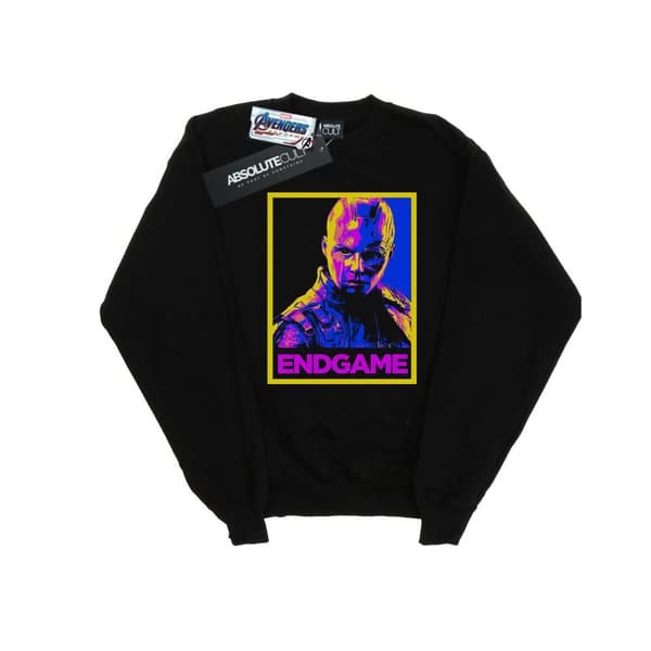 Marvel Girls Avengers Endgame Nebula Poster Sweatshirt Black 7-8 Years