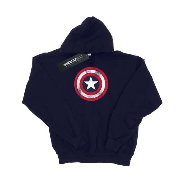 Marvel Womens/Ladies Captain America Distressed Shield Hoodie