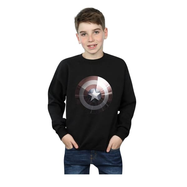 Marvel Boys Captain America Shield Shiny Sweatshirt