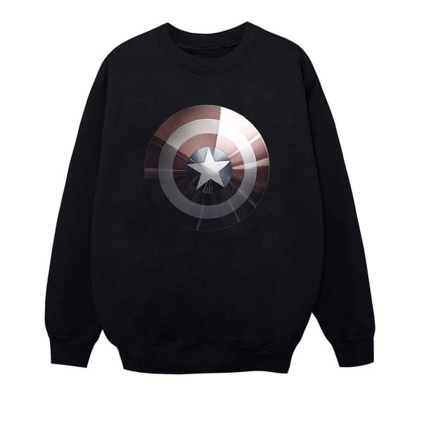Marvel Boys Captain America Shield Shiny Sweatshirt