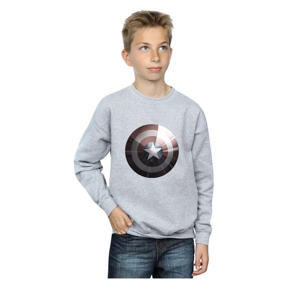 Marvel Boys Captain America Shield Shiny Sweatshirt