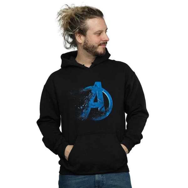 Marvel Mens Avengers Endgame Dusted Logo Hoodie