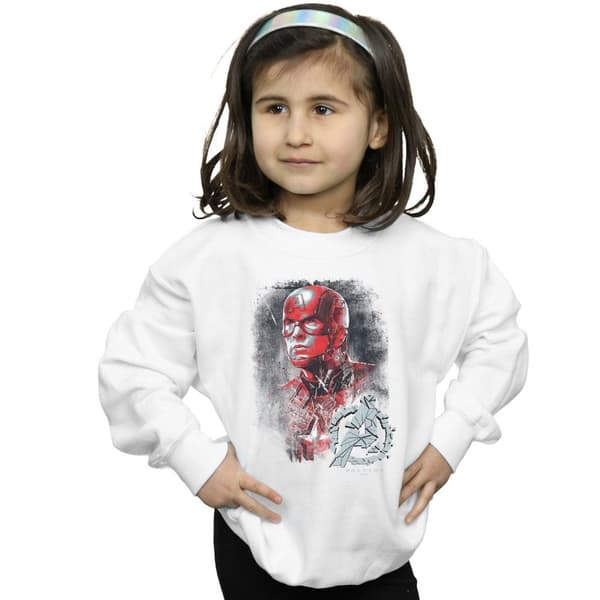 Marvel Girls Avengers Endgame Captain America Sweatshirt med borst