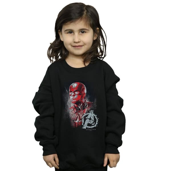 Marvel Girls Avengers Endgame Captain America Sweatshirt med borst