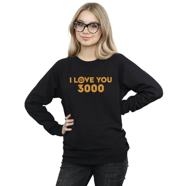 Marvel Dam/Tjej Avengers Endgame I Love You 3000 Arc Reactor Sweatshirt