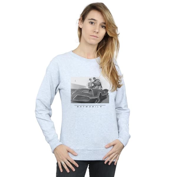 DC Comics Womens/Ladies Batman TV Series Batmobile Sweatshirt