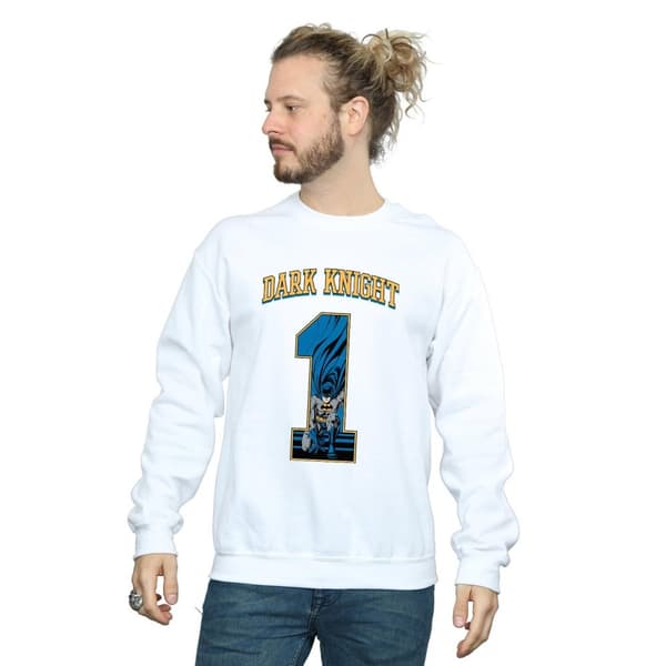 DC Comics Mens Batman Football Dark Knight Sweatshirt
