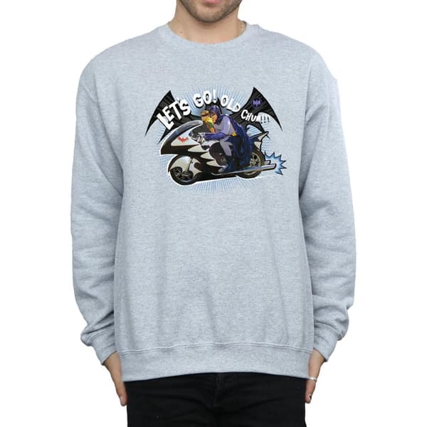 DC Comics Mens Batman TV Series Bat Bike Sweatshirt