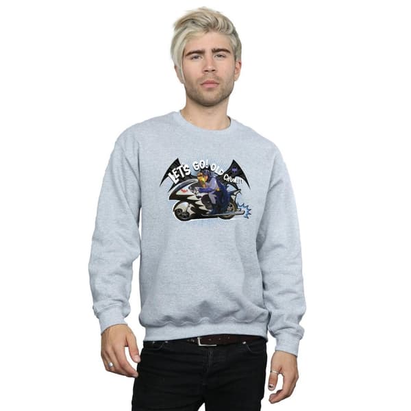 DC Comics Mens Batman TV Series Bat Bike Sweatshirt