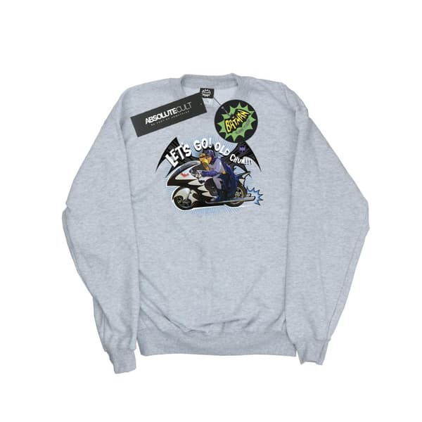 DC Comics Mens Batman TV Series Bat Bike Sweatshirt