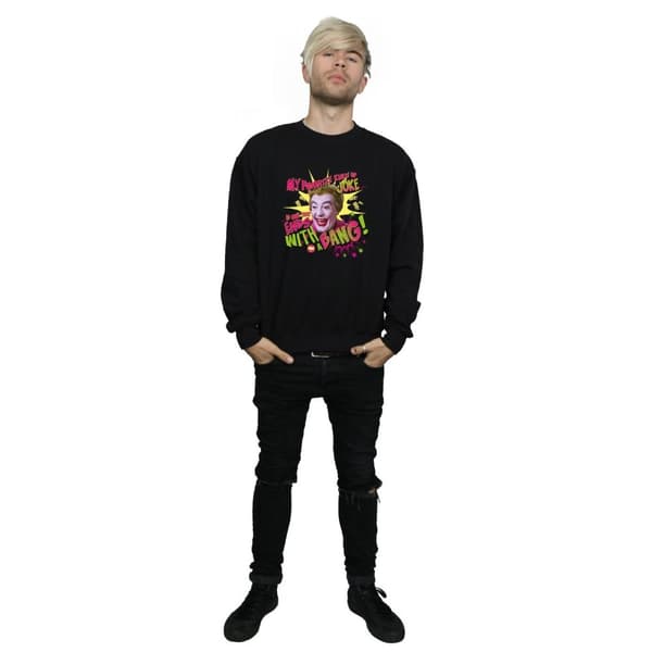 DC Comics Mens Batman TV Series Joker Bang Sweatshirt