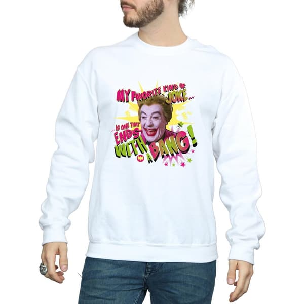 DC Comics Mens Batman TV Series Joker Bang Sweatshirt