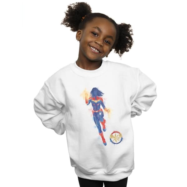 Marvel Sweatshirt med målad Captain Marvel från Avengers Endgame för tjejer