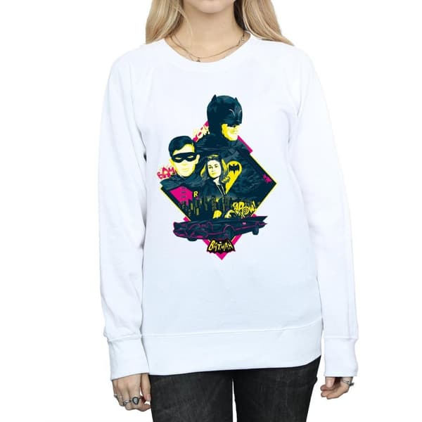 DC Comics Womens/Ladies Batman TV Series Character Pop Art Sweatshirt