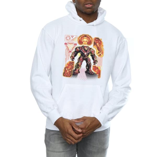 Marvel Mens Avengers Infinity War Hulkbuster Blueprint Hoodie