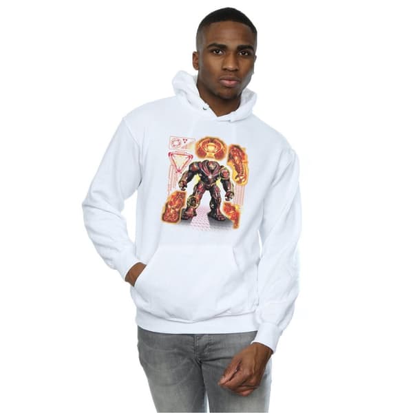 Marvel Mens Avengers Infinity War Hulkbuster Blueprint Hoodie
