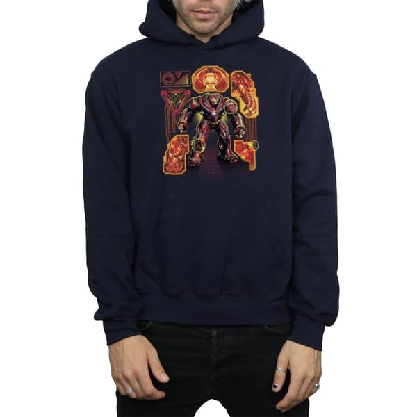 Marvel Mens Avengers Infinity War Hulkbuster Blueprint Hoodie