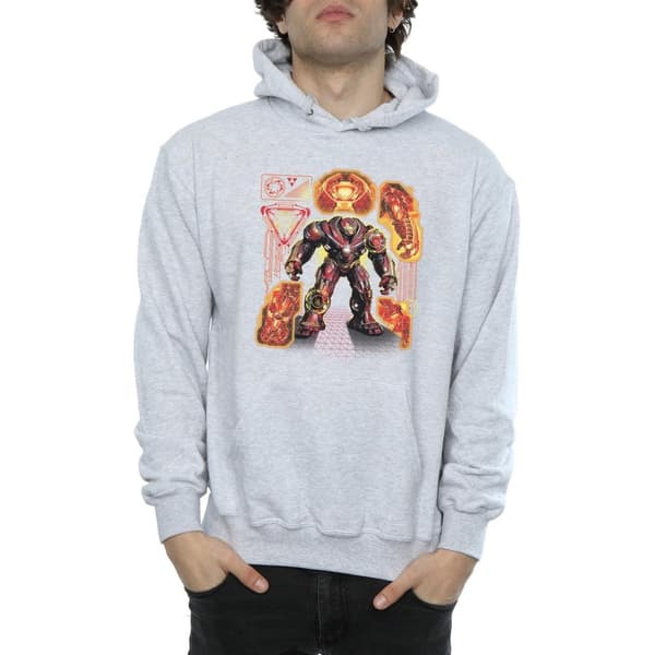 Marvel Mens Avengers Infinity War Hulkbuster Blueprint Hoodie