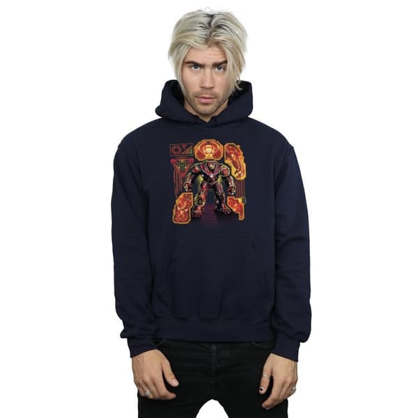 Marvel Mens Avengers Infinity War Hulkbuster Blueprint Hoodie