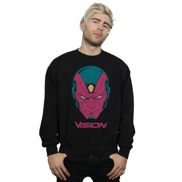 Marvel Mens Avengers Vision Head Sweatshirt