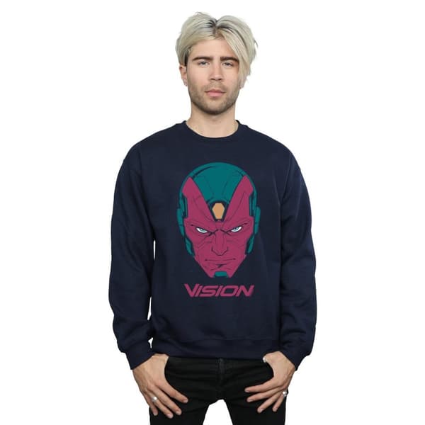 Marvel Mens Avengers Vision Head Sweatshirt