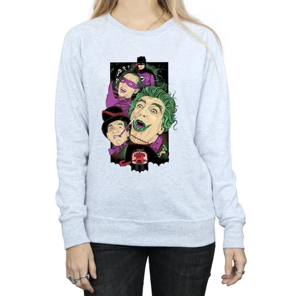 DC Comics Womens/Ladies Batman TV Series Rogues Gallery Sweatshirt